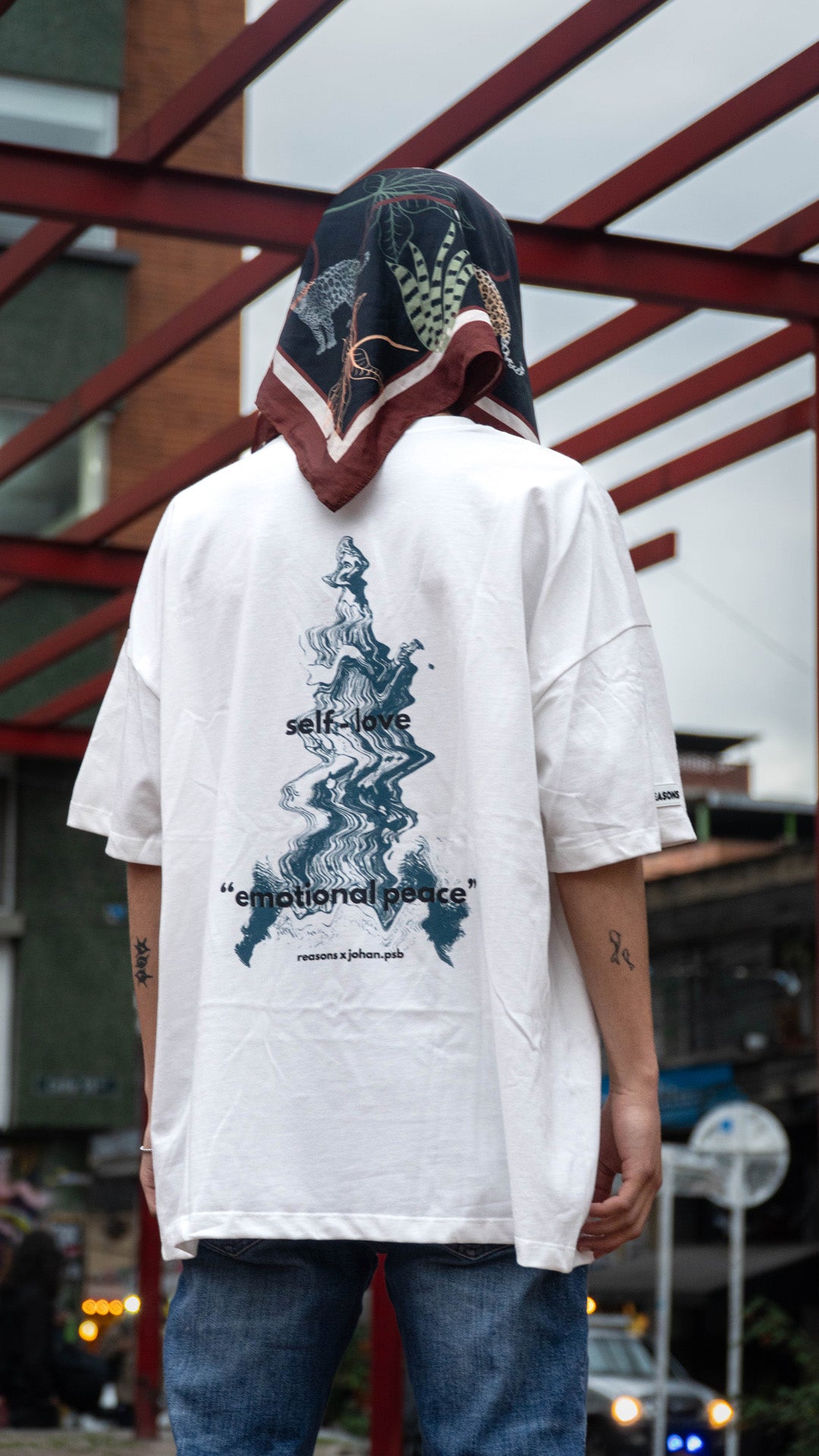Camiseta Oversize Emotional Peace Blanco