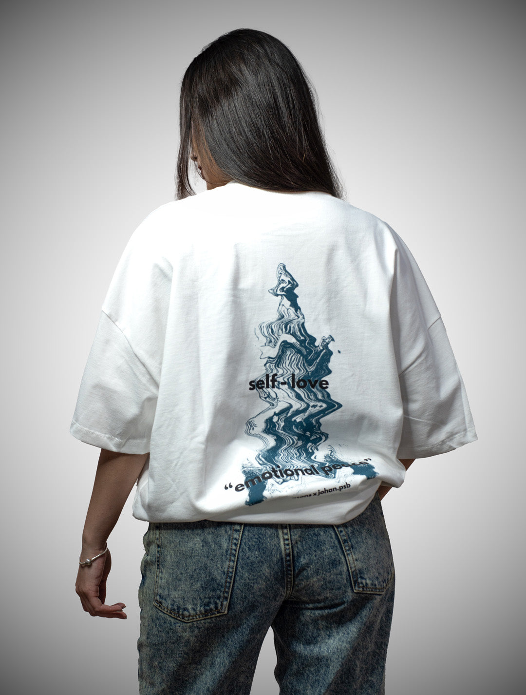 Camiseta Oversize Emotional Peace Blanco
