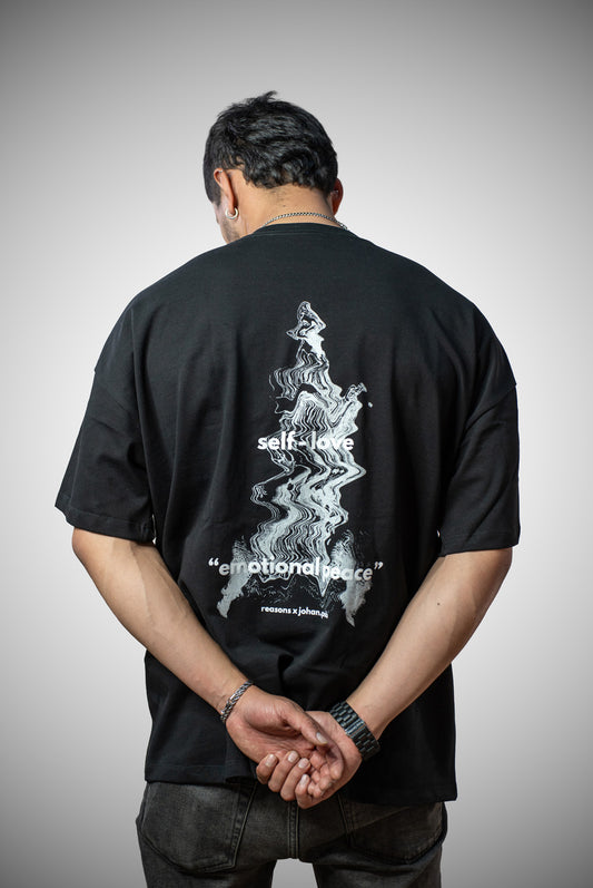 Camiseta Oversize Emotional Peace Negro