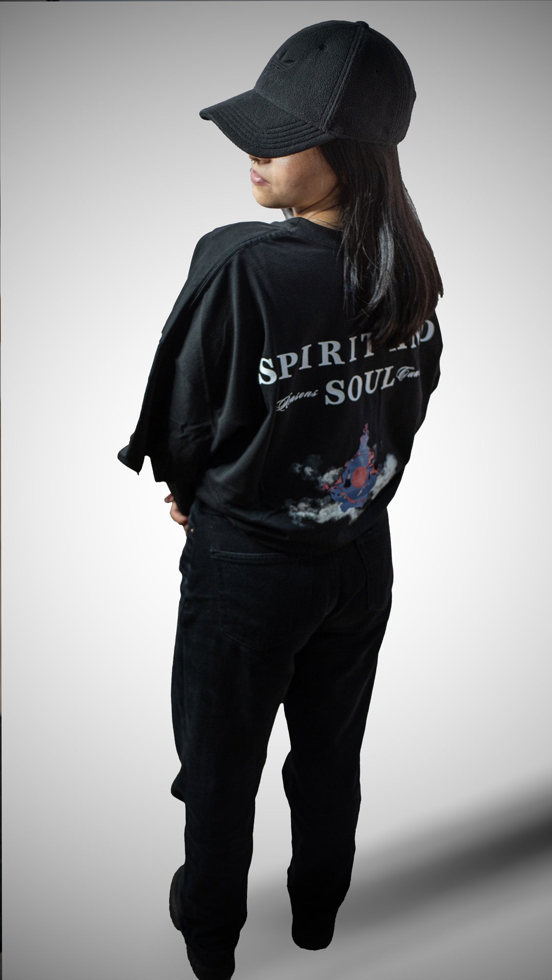 Camiseta Oversize Spirit and Soul Negro