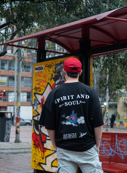 Camiseta Oversize Spirit and Soul Negro