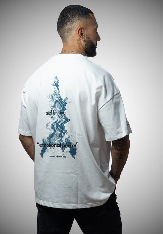 Camiseta Oversize Emotional Peace Blanco